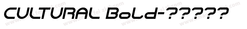 CULTURAL Bold字体转换